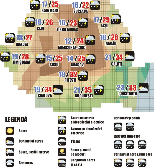 Prognoza meteo (16.07. - 17.07.2025)